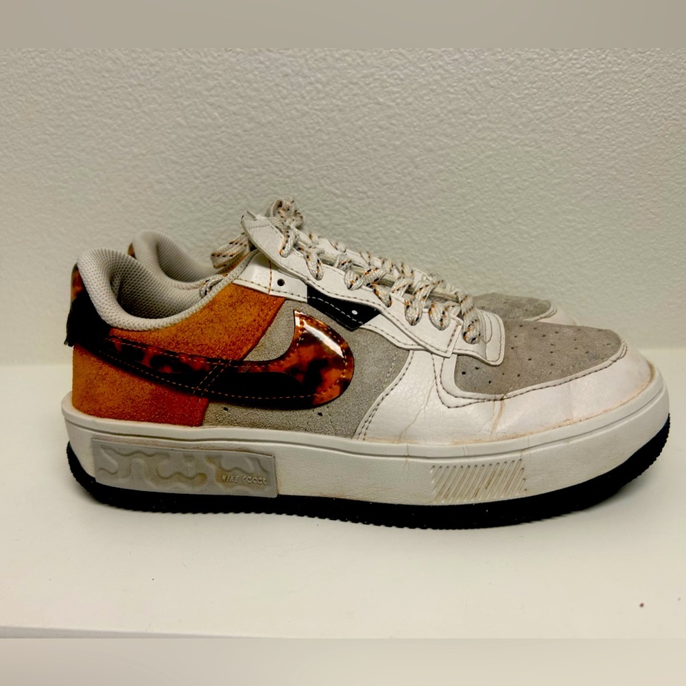 Nike Air Force 1 Fontanka Shoes Womens 9 Phantom Light Curry DR0151-001 Sneakers